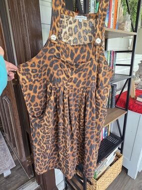Blakeley Plus Size 3X Orange Leopard Print Ribbed Top